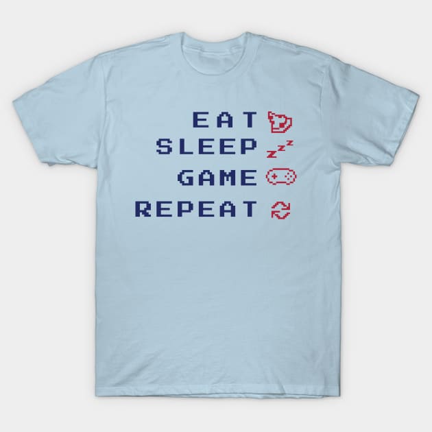 Gamer Eat Sleep Game Repeat T-Shirt by HiFi Tees